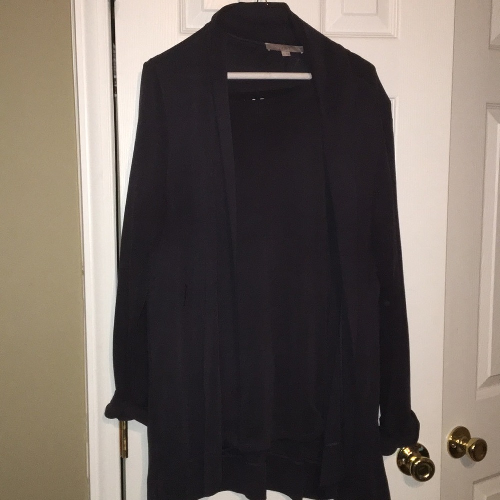 Loft Gray Shirt and Matching Cardigan Size XL